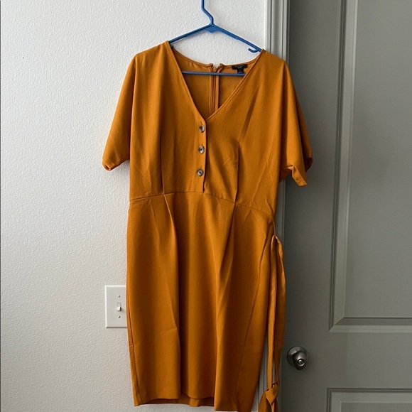 Ann Taylor Factory Golden Buttoned Mini Dress - Picture 1 of 6